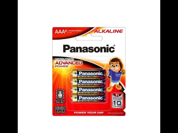 Panasonic Alkaline Battery AAA-4, 1.5V - 4.00 pcs