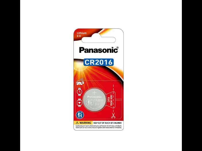 Panasonic Coin Battery Litium,CR2016,3V - 1.00 pc