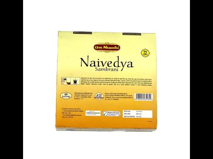 OM Shanthi Naivedya Sambrani - 12.00 pcs (2)