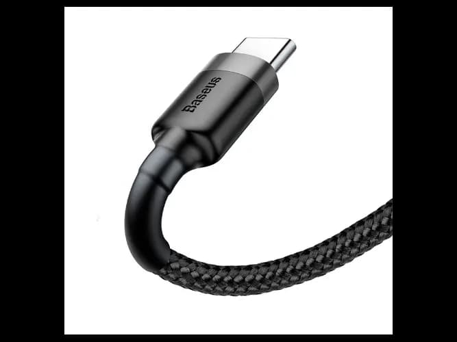 Baseus Cafule 1M Cable USB For Type-C 3A-Gray Black-CATKLF-BG1-6 Months Warranty (2)