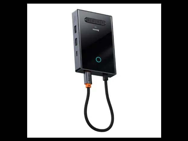 Baseus PioneerJoy 8 – Port Four-Screen Type-C HUB Adapter Gray -Type – C t0 HDMI4K@60Hz x 1  HDMI4K@30Hz x 1  DP8K@30Hz x 1  VGA USB3.0 x 2  Type -C / Data PDout x 1 PD x 1-WKYY030413 (2)