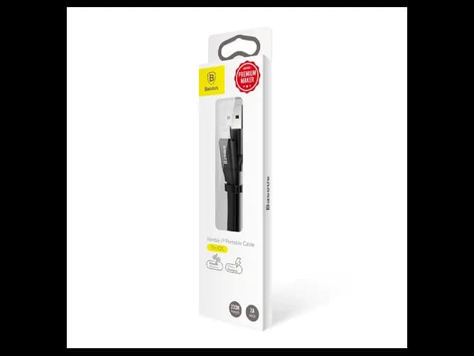 Baseus Nimble 23CM Portable Short Cable For Apple Black – CALMBJ-B01 – 6 Months Warranty (2)