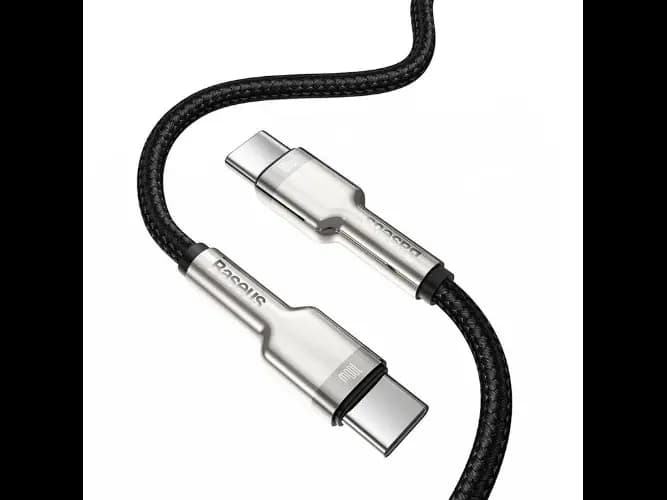 Baseus Cafule Series 1M Metal Data Cable Type-C to Type-C 100W Black – CATJK-C01 – 6 Months Warranty
