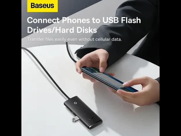 Baseus 4-Port Lite Series USB-A HUB Adapter 4X USB 3.0 Black – WKQX030101- 6 Months Warranty (2)