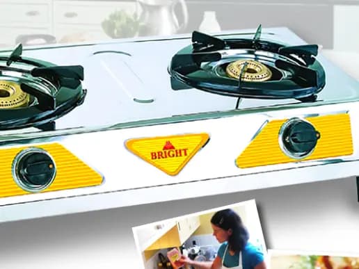 Bright Indian 2 burner stainless steel gas cooker (2)