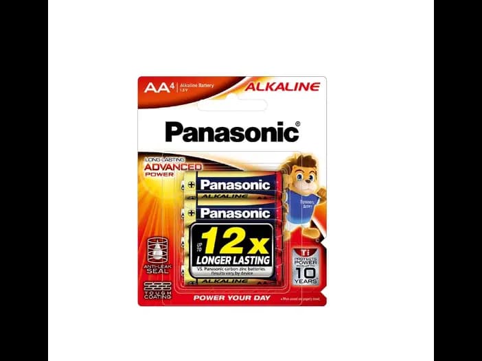 Panasonic Alkaline Battery AA-4, 1.5V - 4.00 pcs