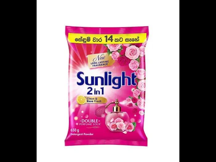 Sinlight 2 in 1 Detergent Powder Clean & Rose Fresh - 650.00 g
