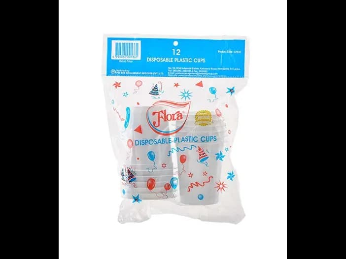 Flora Plastic Cups - 12.00 pcs