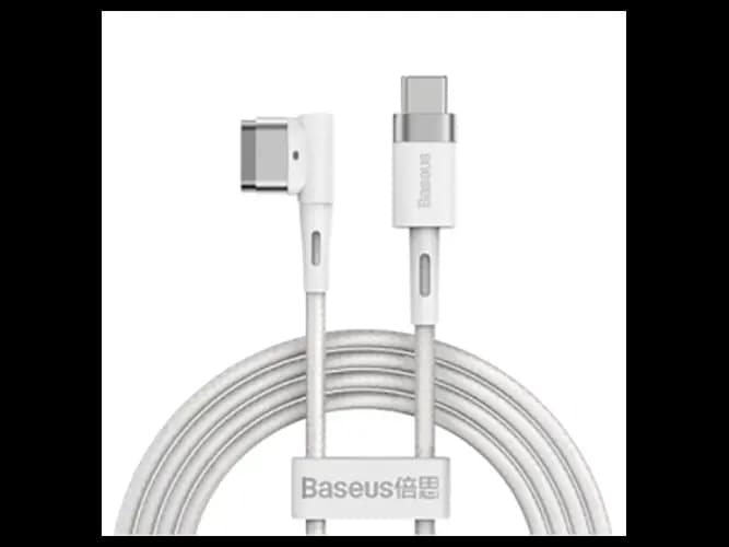 Baseus 60W 2M Zinc Magnetic Series Ip Laptop Charging Cable Type-C to L-shaped Port White – CATXC-W02- 6 Months Warranty
