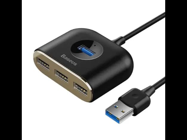 Baseus USB 4 Port Square round HUB Black – CAHUB-AY01- 6 Months Warranty (3)