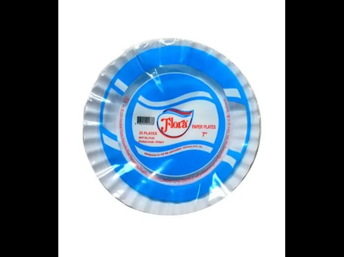Flora Paper Plates 7" - 25.00 pcs (2)