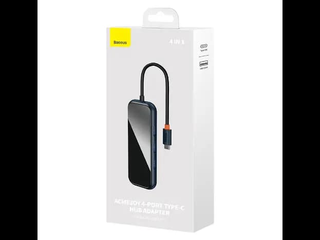 Baseus AcmeJoy 4-Port Type-C HUB Adapter Type-C to USB3.0*4 Dark Grey – WKJZ010513 – 6 Months Warranty (4)