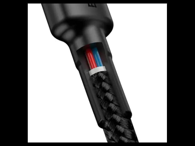 Baseus Cafule 2M Nylon Braided Cable USB To Type-C QC3.0 2A Black-Grey – CATKLF-CG1- 6 Months Warranty (4)