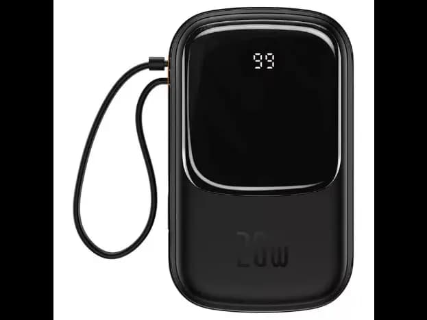 Baseus Qpow Pro 20000mAh 20W Digital Display Power Bank ( with iPhone Lightning Cable ) – PPQD060201- 6 Months Warranty