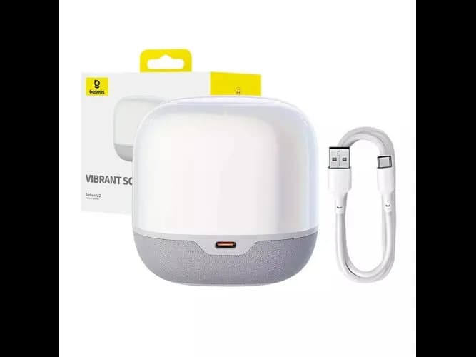 Baseus AeQur V2 Wireless Speaker Moon White – A20050500211-00 – 6 Months Warranty