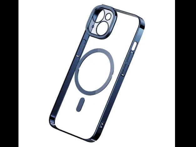 Baseus iPhone 14 Plus Glitter Series Magnetic Case (Pack of 1 with Full Coverage Tempered Glass Screen Protector and Cleaning kit), Blue – ARMC010603 (2)