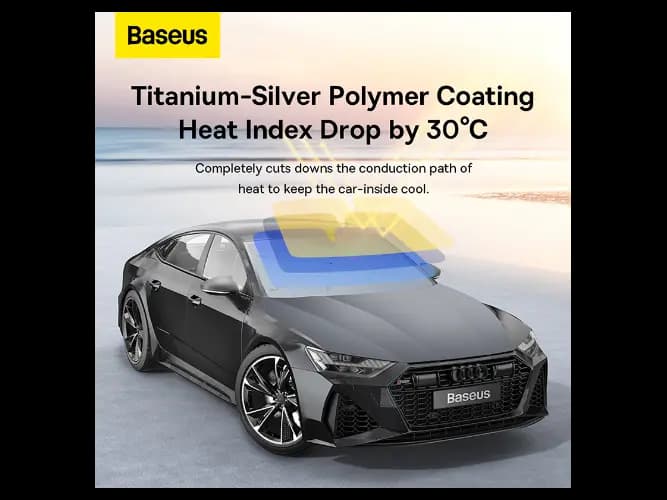 Baseus Cool Ride Windshield Sun Shade Umbrella Lite Black (4)