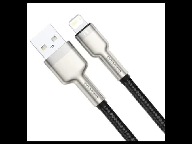Baseus Cafule Series 2M USB to IP Metal Data Cable 2.4A Black -CALJK-B01- 6 Months Warranty (2)