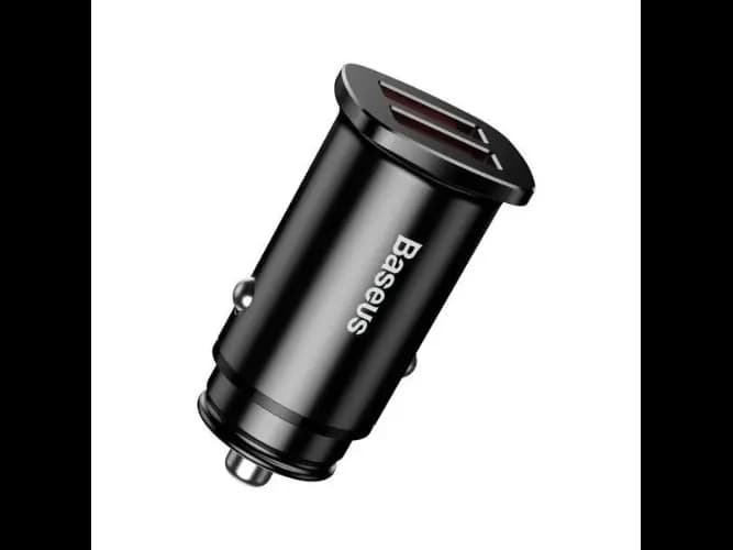 Baseus Square Metal 30W A+A Dual QC3.0 Quick Car Charger Black – CCALL-DS01 – 6 Months Warranty