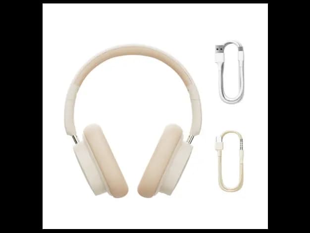 Baseus Bowie D05 Wireless Headphones Noice Reduction 70Hr Battery Creamy-white – NGTD020202 – 6 Months Warranty (2)