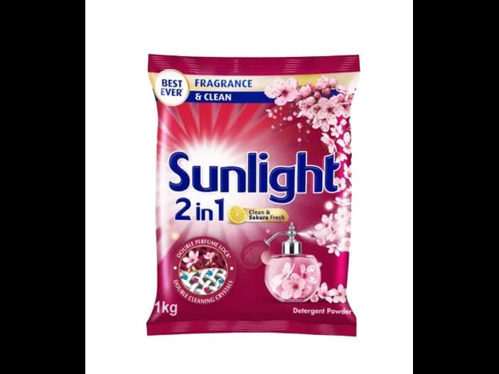 Sunlight Clean & Sakura Fresh Detergent Powder - 1.00 kg