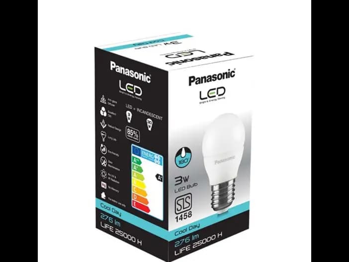Panasonic LED Bulb Cool Daylight, Screw Type, 3W - 1.00 pc