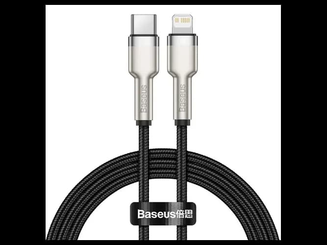 Baseus Cafule Series 1M Metal Data Cable Type-C to iP PD 20W Black – CATLJK-A01 – 6 Months Warranty