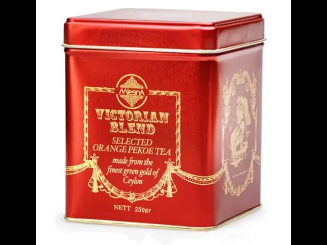 Mlesna Tea Victorian Blend OP Leaf Tea Red Metal Caddy