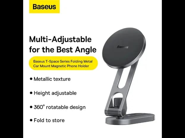 Baseus Car Mount Magnetic T-Space Series Folding Metal Phone Holder – C40151300S11-00 (4)