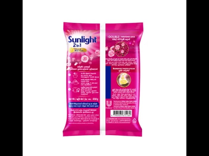 Sinlight 2 in 1 Detergent Powder Clean & Rose Fresh - 650.00 g (2)