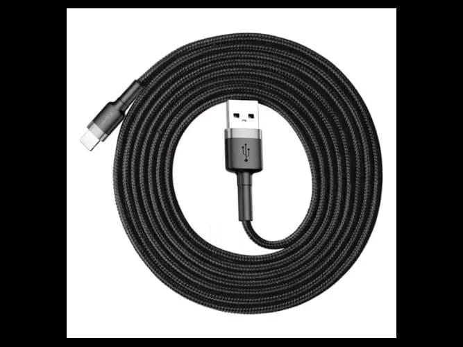 Baseus cafule 2M Cable USB For lightning 1.5A Gray Black – CALKLF-CG1 – 6 Months Warranty (2)