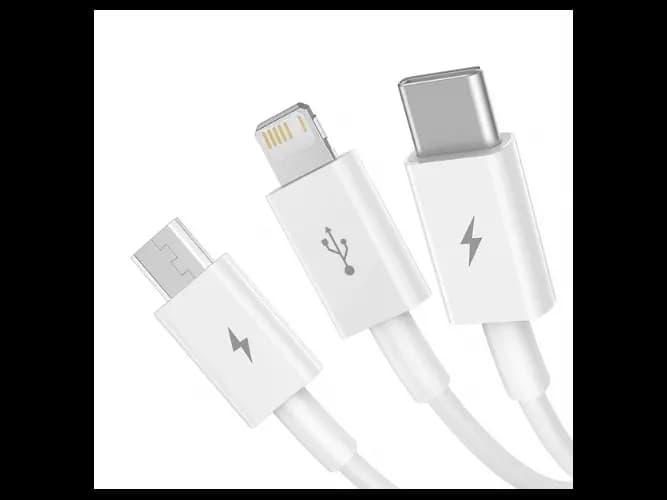 Baseus M L C 3.5A 1.5m Superior Series Fast Charging Data Cable White – CAMLTYS-02 – 6 Months Warranty (2)