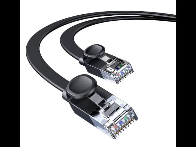 Baseus CAT 6 – 1m High Speed Six types of RJ45 Gigabit Network Cable (flat cable) Black – PCWL-B01 – 6 Months warranty