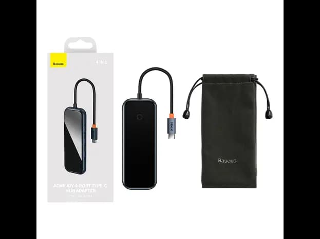 Baseus AcmeJoy 4-Port Type-C HUB Adapter Type-C to USB3.0*4 Dark Grey – WKJZ010513 – 6 Months Warranty (3)