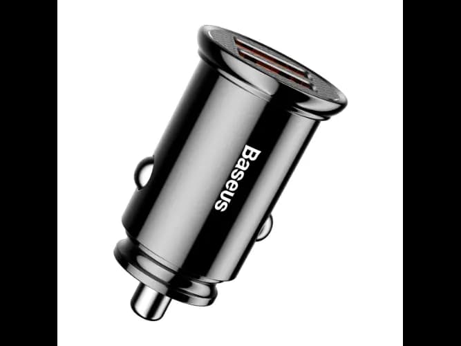 Baseus Circular Plastic A A 30W Dual QC3.0 Quick Car Charger Black-CCALL-YD01- 6 Months Warranty (2)