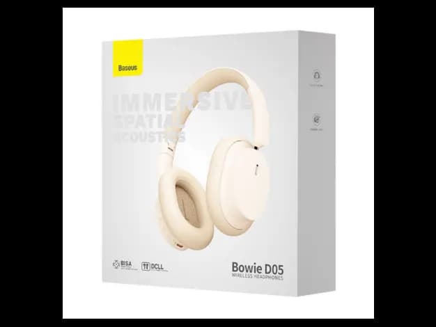 Baseus Bowie D05 Wireless Headphones Noice Reduction 70Hr Battery Creamy-white – NGTD020202 – 6 Months Warranty (5)