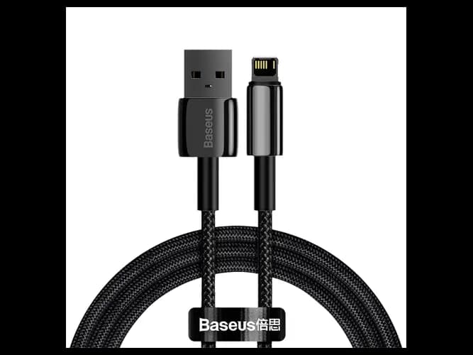 Baseus Tungsten 1M USB Cable-Lightning 2.4A black-CALWJ-01-6 Months Warranty