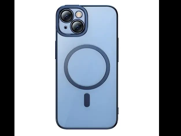 Baseus iPhone 14 Plus Glitter Series Magnetic Case (Pack of 1 with Full Coverage Tempered Glass Screen Protector and Cleaning kit), Blue – ARMC010603