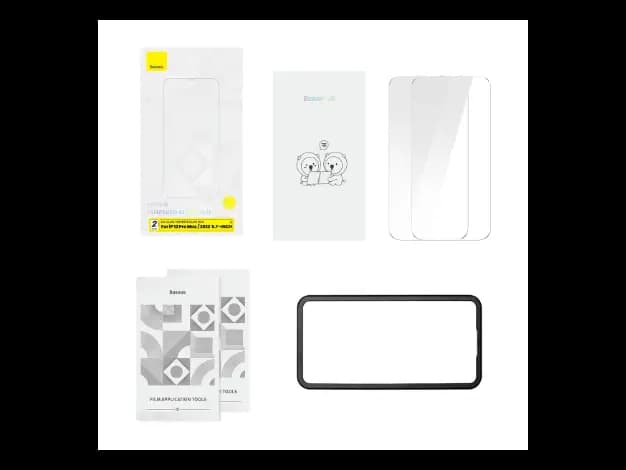 Baseus iPhone 14 Plus 6.7-inch All-glass Tempered Glass Film 0.3mm Transparent (2 Tempered Set )- SGBL070202 (3)