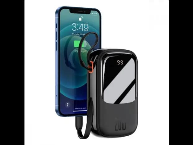 Baseus Qpow Pro 20000mAh 20W Digital Display Power Bank ( with iPhone Lightning Cable ) – PPQD060201- 6 Months Warranty (3)