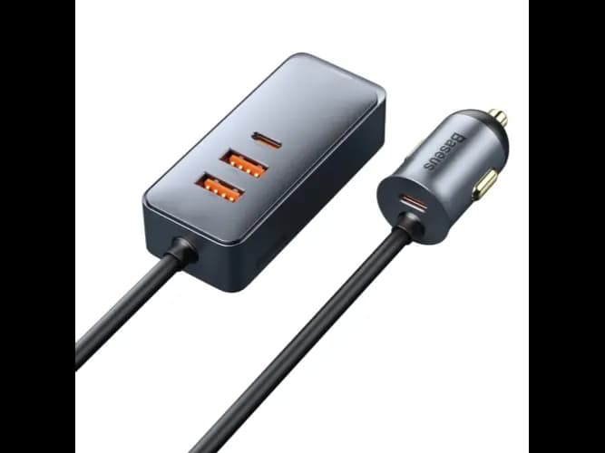 Baseus 120W Share Together PPS Multi-port Fast Charging Car Charger With Extension Cord – CCBT-A0G – 6 Months Warranty (2)