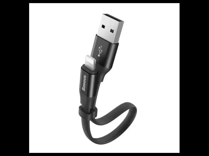 Baseus Nimble 23CM Portable Short Cable For Apple Black – CALMBJ-B01 – 6 Months Warranty