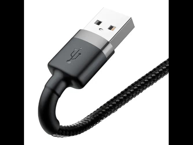 Baseus cafule 2M Cable USB For lightning 1.5A Gray Black – CALKLF-CG1 – 6 Months Warranty (3)
