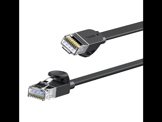 Baseus CAT 6 – 1m High Speed Six types of RJ45 Gigabit Network Cable (flat cable) Black – PCWL-B01 – 6 Months warranty (3)