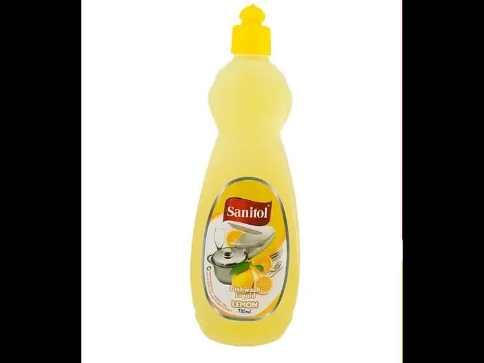 Sanitol Dishwash Liquid, Lemon - 730.00 ml