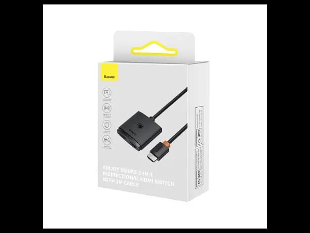 Baseus AirJoy Series 2-in-1 Bidirectional HDMI Switch with 1m HDMI Cable Cluster Black – B01331105111-01 – 6 Months Warranty (4)