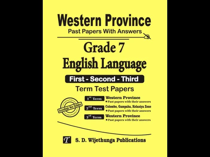 Western Province Grade 7 English Past Paper Set