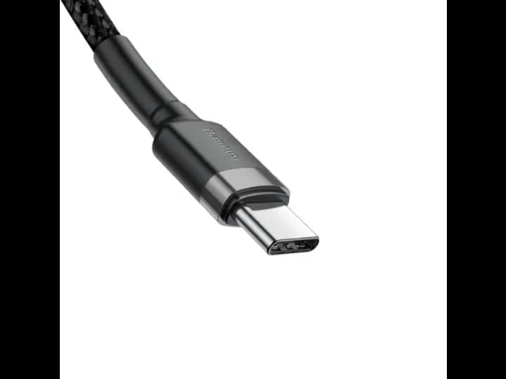 Baseus Cafule Cable Durable Nylon Cable Cord USB-C PD / USB-C PD PD2.0 60W 20V 3A QC3.0 1M Black-Grey (CATKLF-GG1) (4)