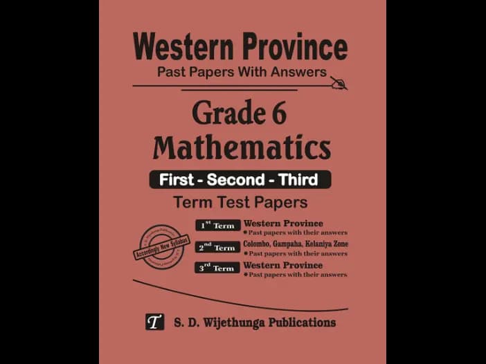 Western Province Grade 6 Maths English Medium Past Paper Set