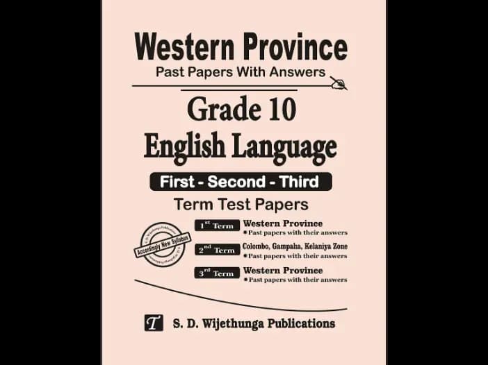 Western Province Grade 10 English Past Paper Set
